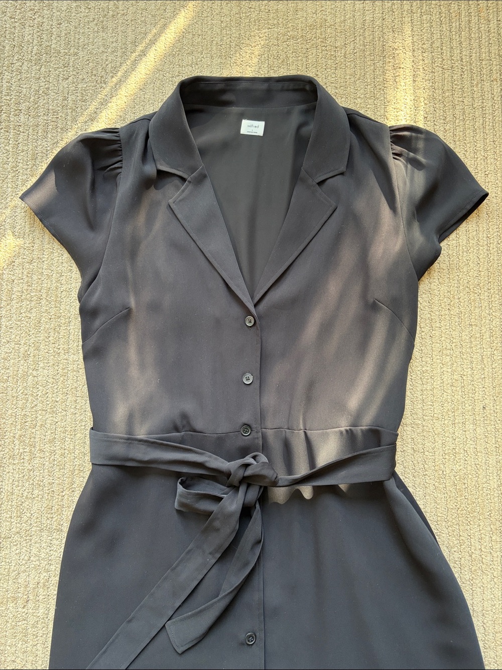 Wilfred Shirt Dress, L, Black - Picture 5 of 6